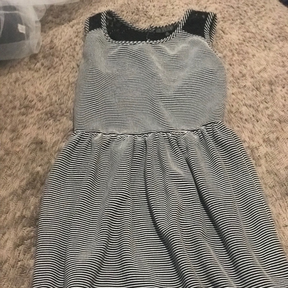 black stripped dress